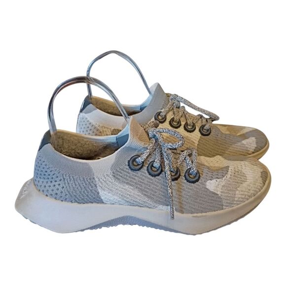 Allbirds Women's Tree Dasher 2 - Blizzard Light Grey Camouflage Size 8 - Picture 2 of 6